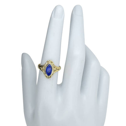 Lapis Gold Plated Silver Ring
