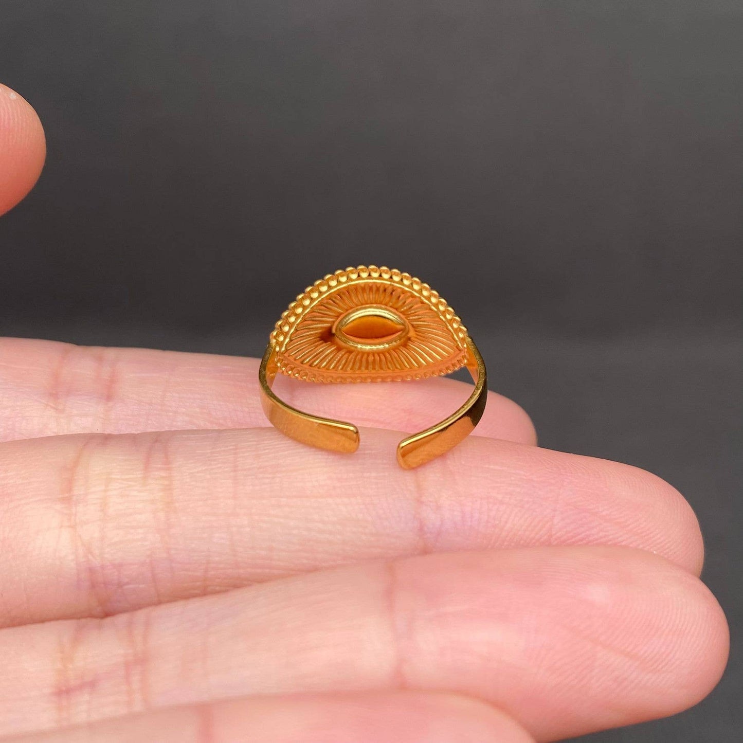 18K Gold Plated Planchette Ring