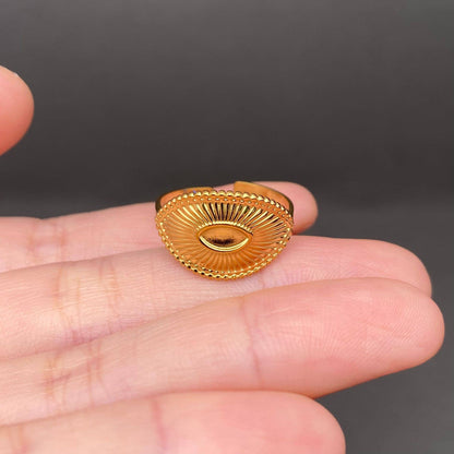 18K Gold Plated Planchette Ring