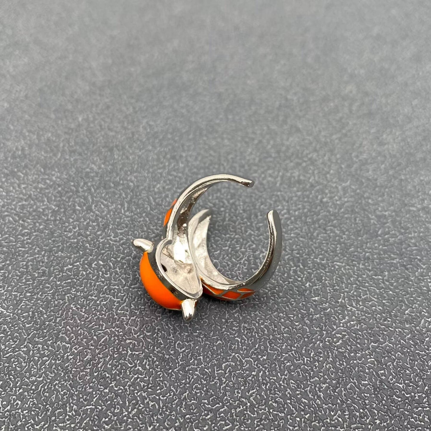 Enamel Fox Adjustable Ring