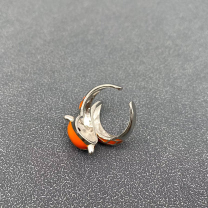 Enamel Fox Adjustable Ring