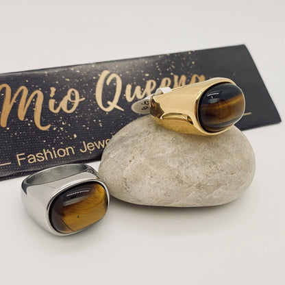 Tiger Eye Signet Ring