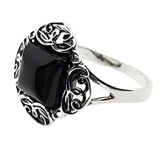 Cherry Amber Sterling Silver Ring