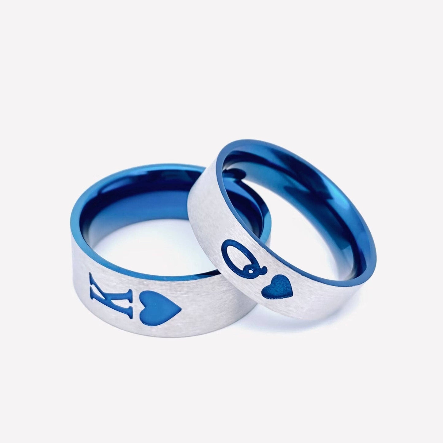 KING & QUEEN 👑 Stainless Steel Couple Rings