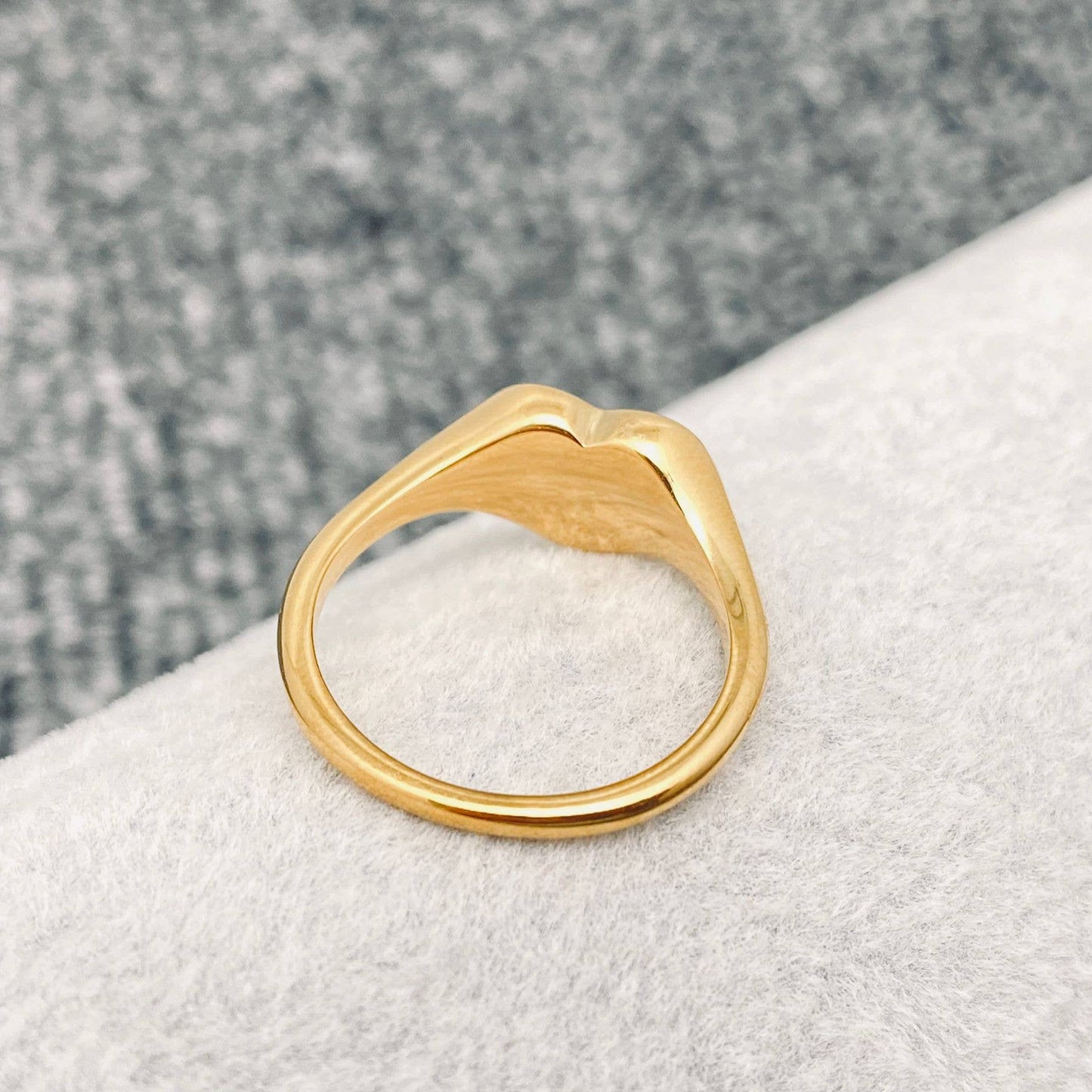 'DUMP HIM' 18K Gold Plated Stainless Steel Heart Ring