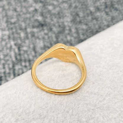 'DUMP HIM' 18K Gold Plated Stainless Steel Heart Ring