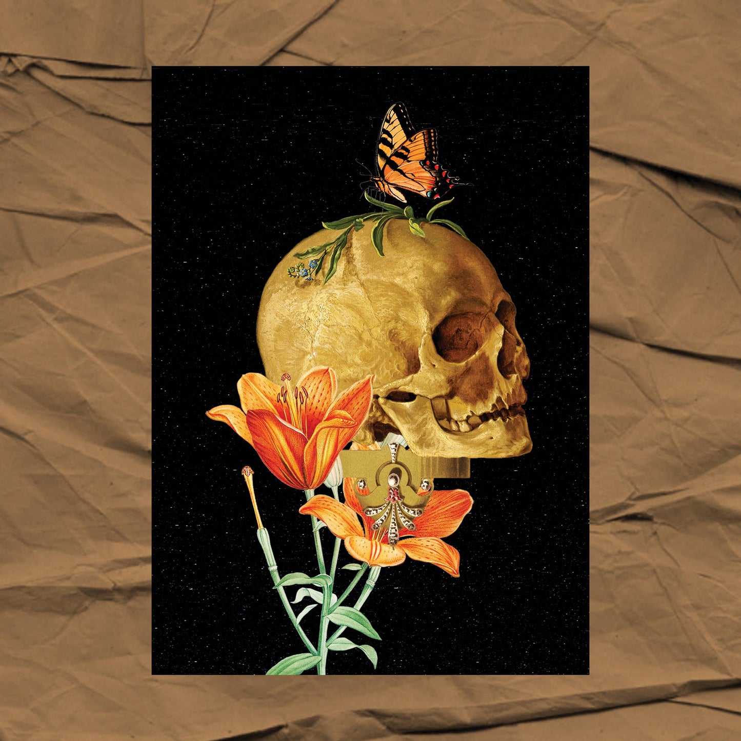 Botanical Bone + Skull Art Print Set | Dark Moody Art