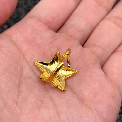 18K Gold Plated Stainless Steel Star Ring