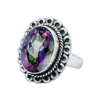 Rainbow Mystic Topaz ☆ Handmade Rings
