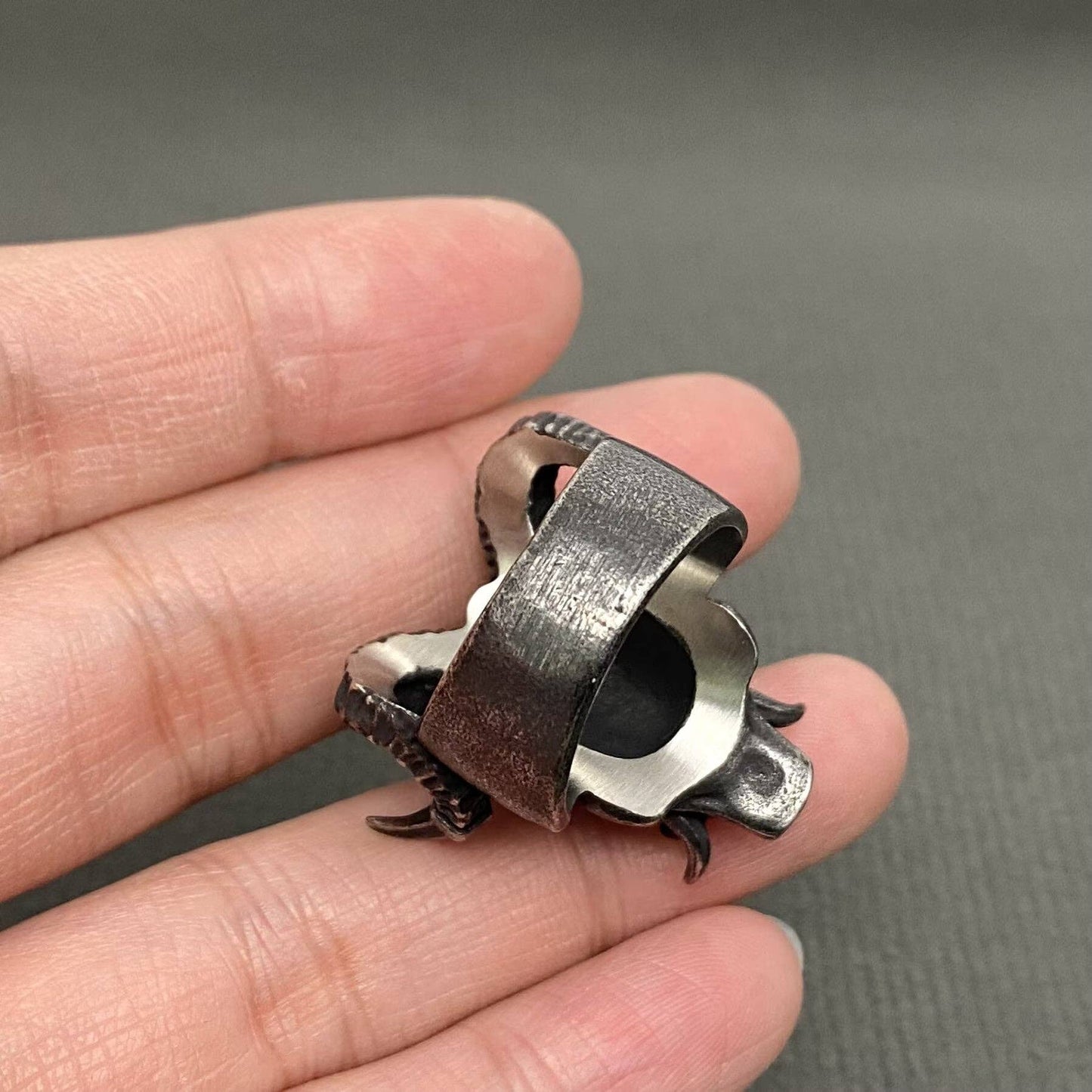 Horned Lucifer Stainless Steel Ring