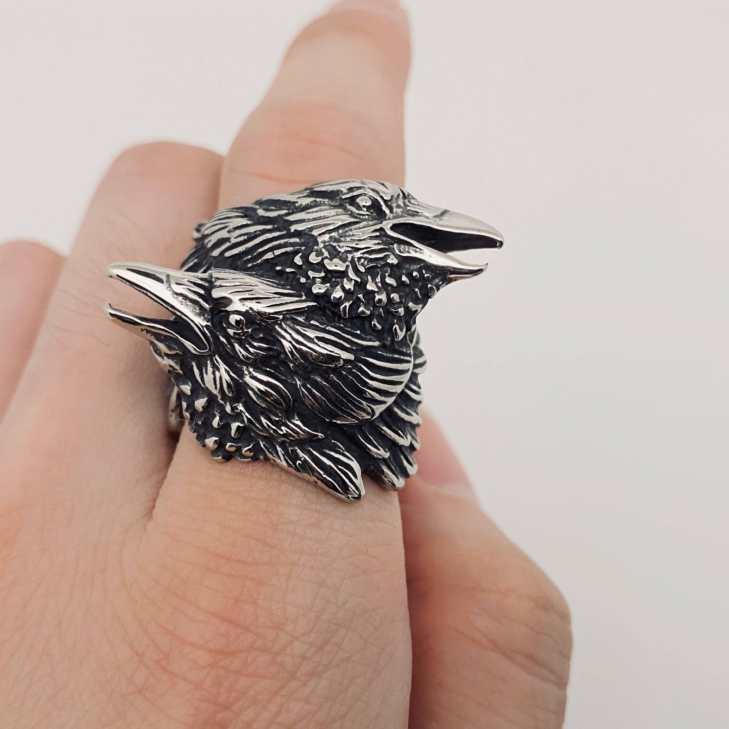 Double Crow Head ☆ Stainless Steel Ring