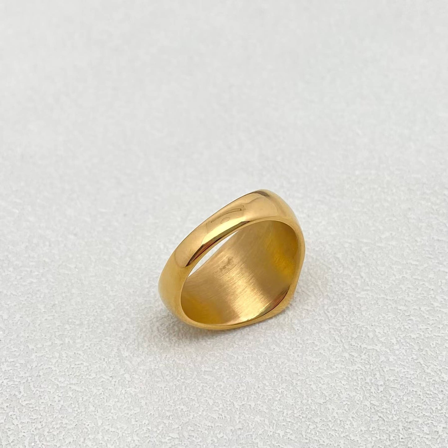 Abstract Face Contour 18K Gold Plated Ring