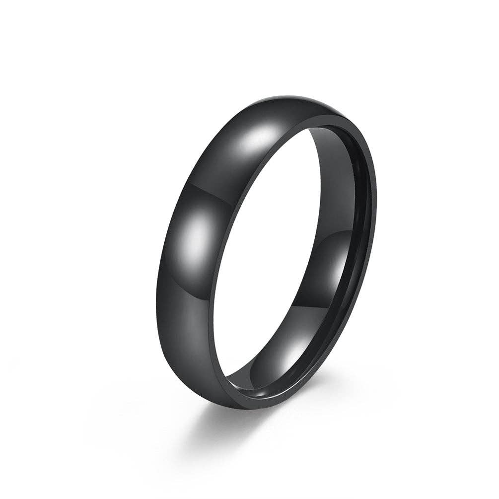 Simple Glossy Stainless Steel Ring
