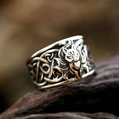 Vulpine☆ Fox Celtic Knot Ring