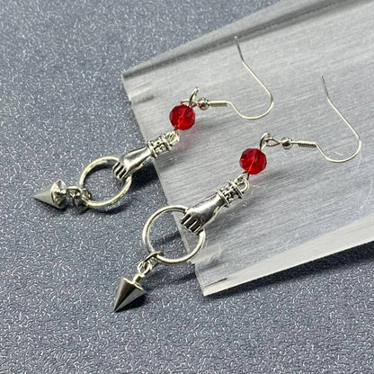 Gothic Hand Dangle Earrings