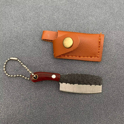 Black Enamel Mini Knife With Protective Sleeve