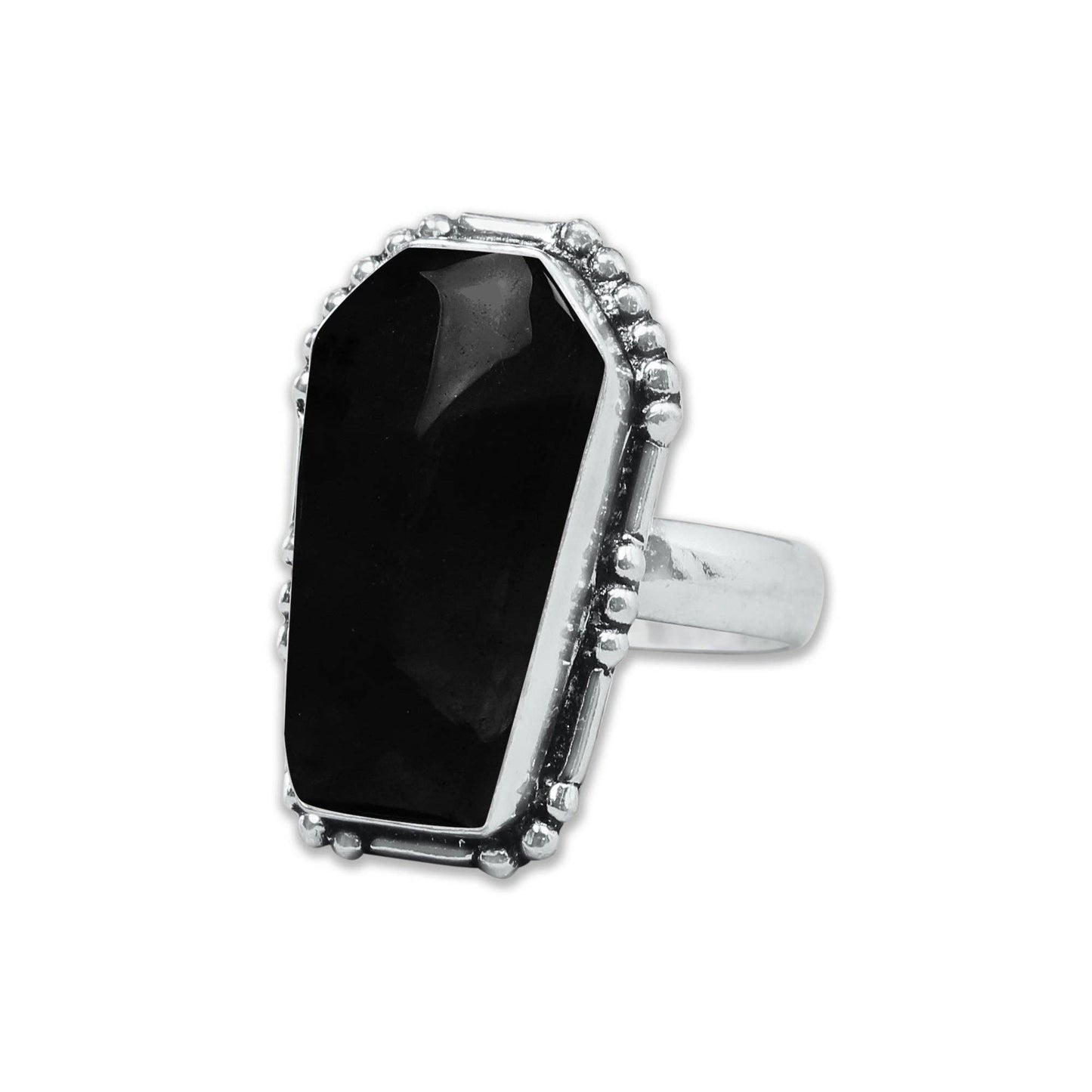 Artisanal Coffin-Cut Gemstone Rings