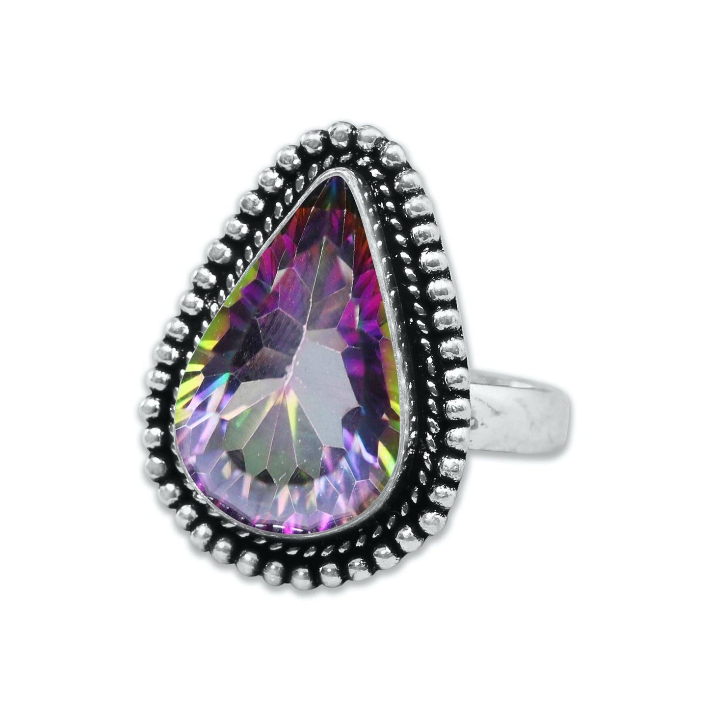 Rainbow Mystic Topaz ☆ Handmade Rings