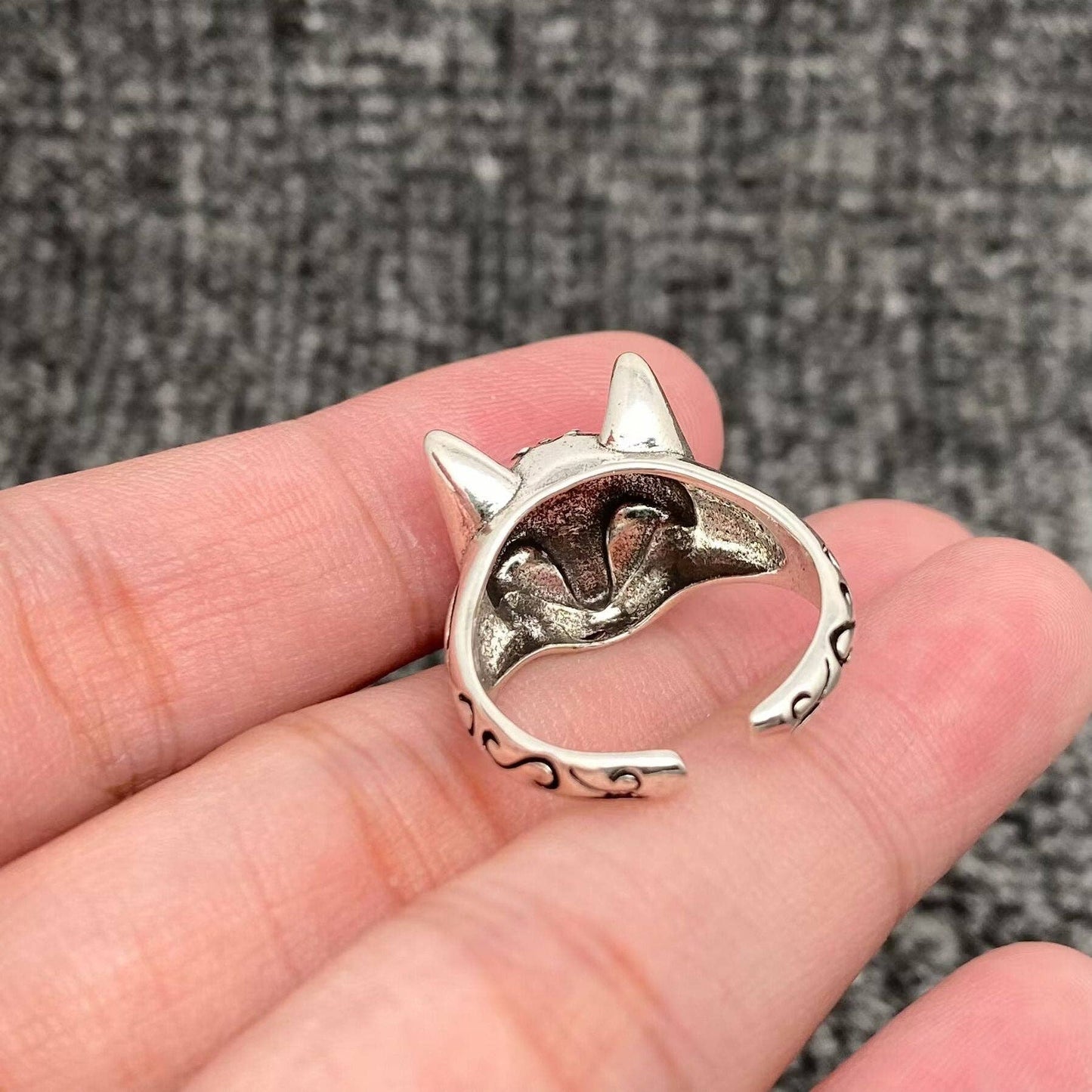Cat Face Fox Mask Adjustable Ring