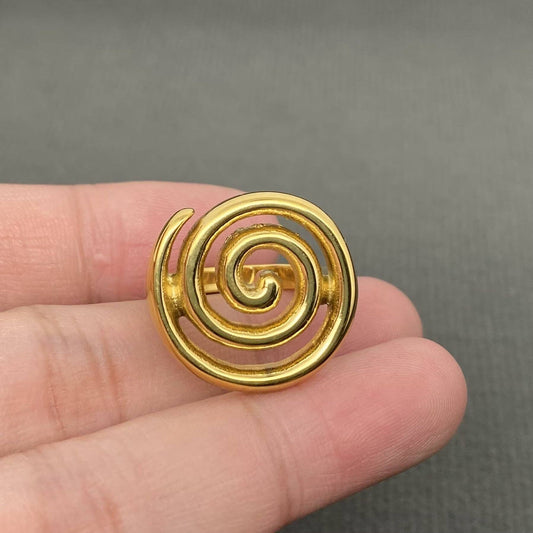 Swirl 18K Gold Plated Stainless Steel Ring
