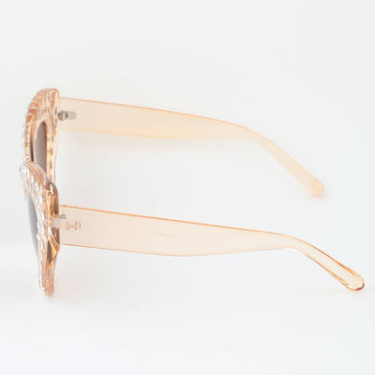 Bejeweled Retro Cateye Wing Sunglasses
