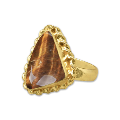 Semi-Precious Gemstone Rings ☆ Gold Overlay, Assorted Designs & Stones