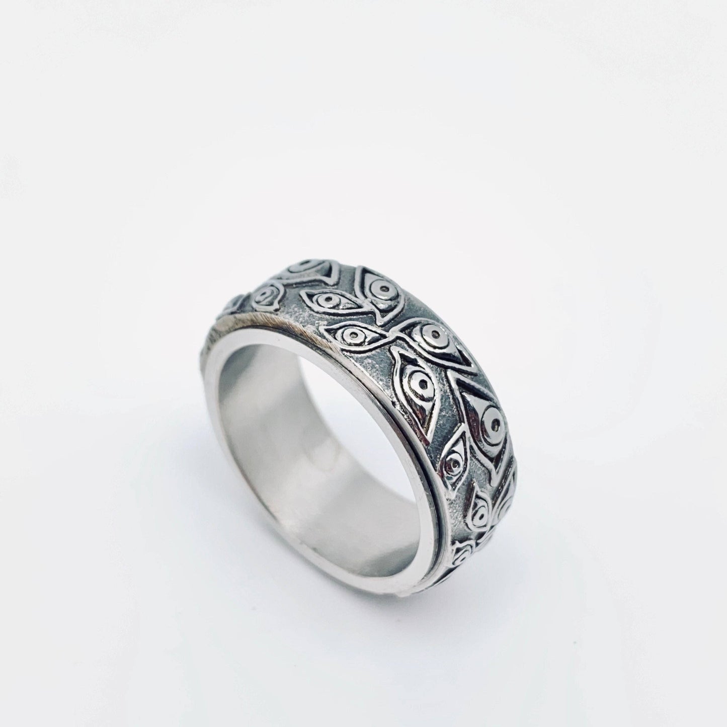 Devil's Eye Stainless Steel Rotable Ring