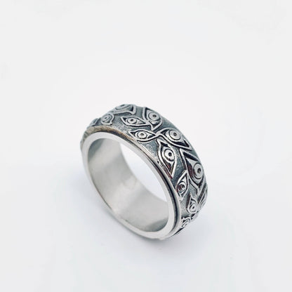 Devil's Eye Stainless Steel Rotable Ring