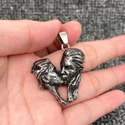 Stainless Steel Eternal Love Craft Pendant on Chain