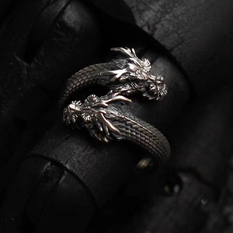 Double-Headed Dragon Open Style Ring
