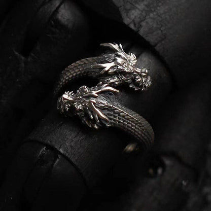 Double-Headed Dragon Open Style Ring
