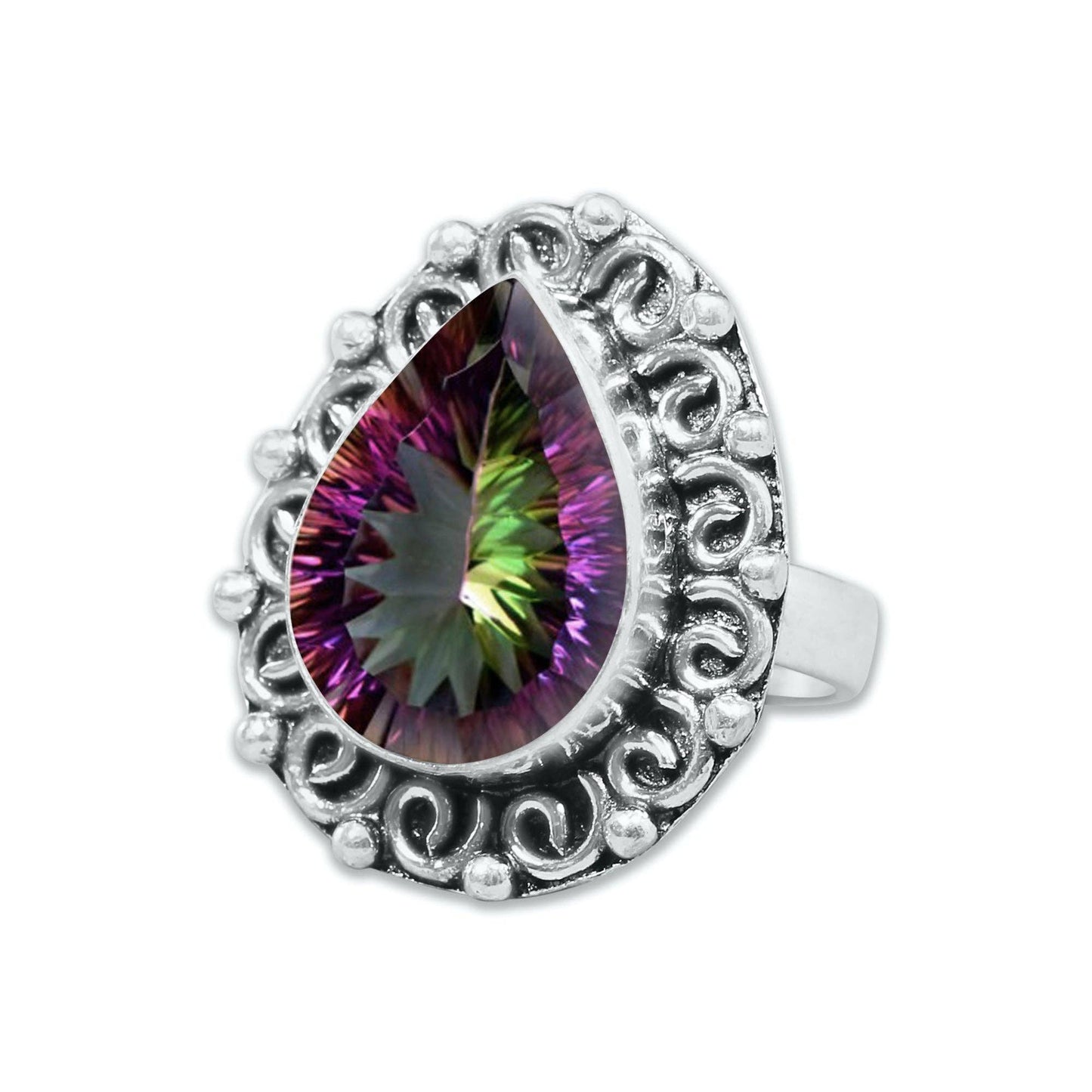 Rainbow Mystic Topaz ☆ Handmade Rings