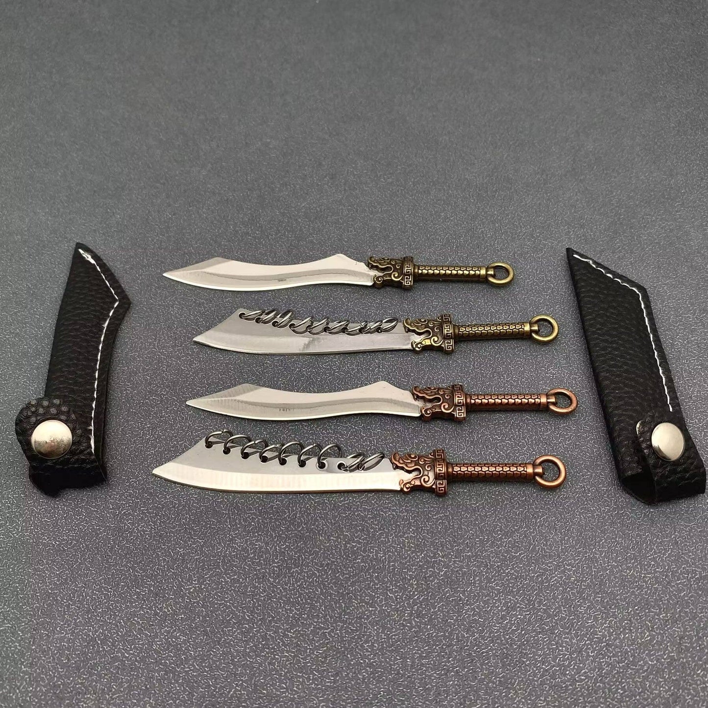 Dragon Head Mini Portable Stainless Steel Knife with Sheath Cover