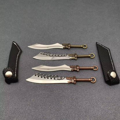 Dragon Head Mini Portable Stainless Steel Knife with Sheath Cover