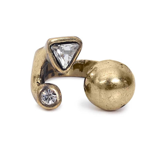 Handmade Bronze Ring ☆ Swarovski Crystal