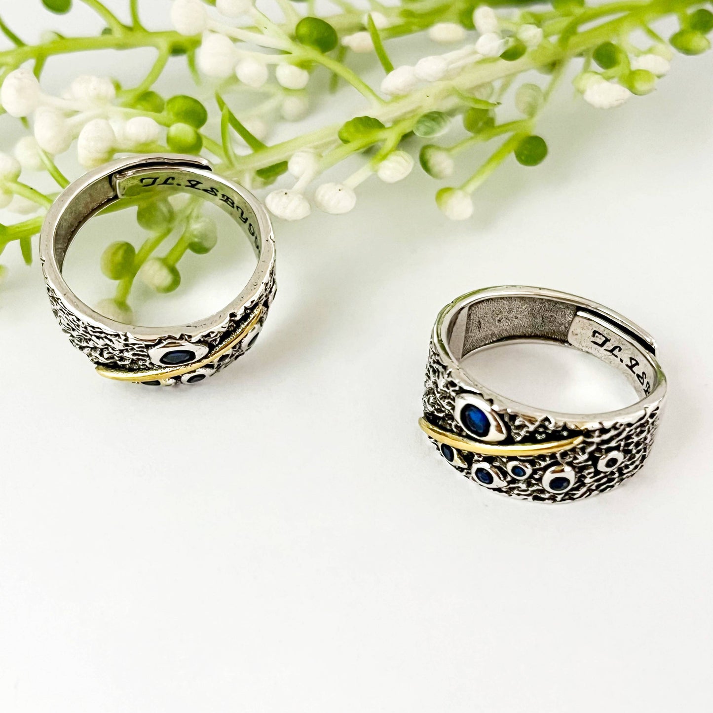 Starry Sky Wide Adjustable Open Ring