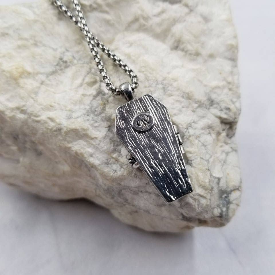 Opening Coffin With Skeleton Necklace