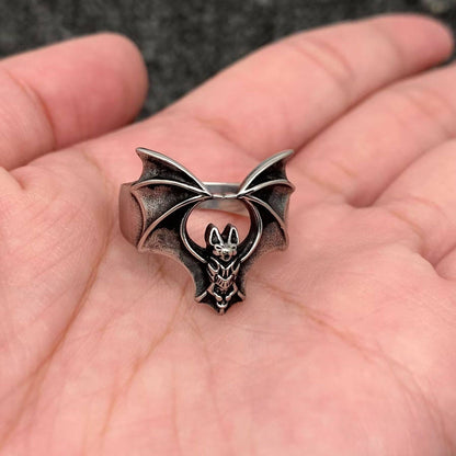Stainless Steel Bat Ring