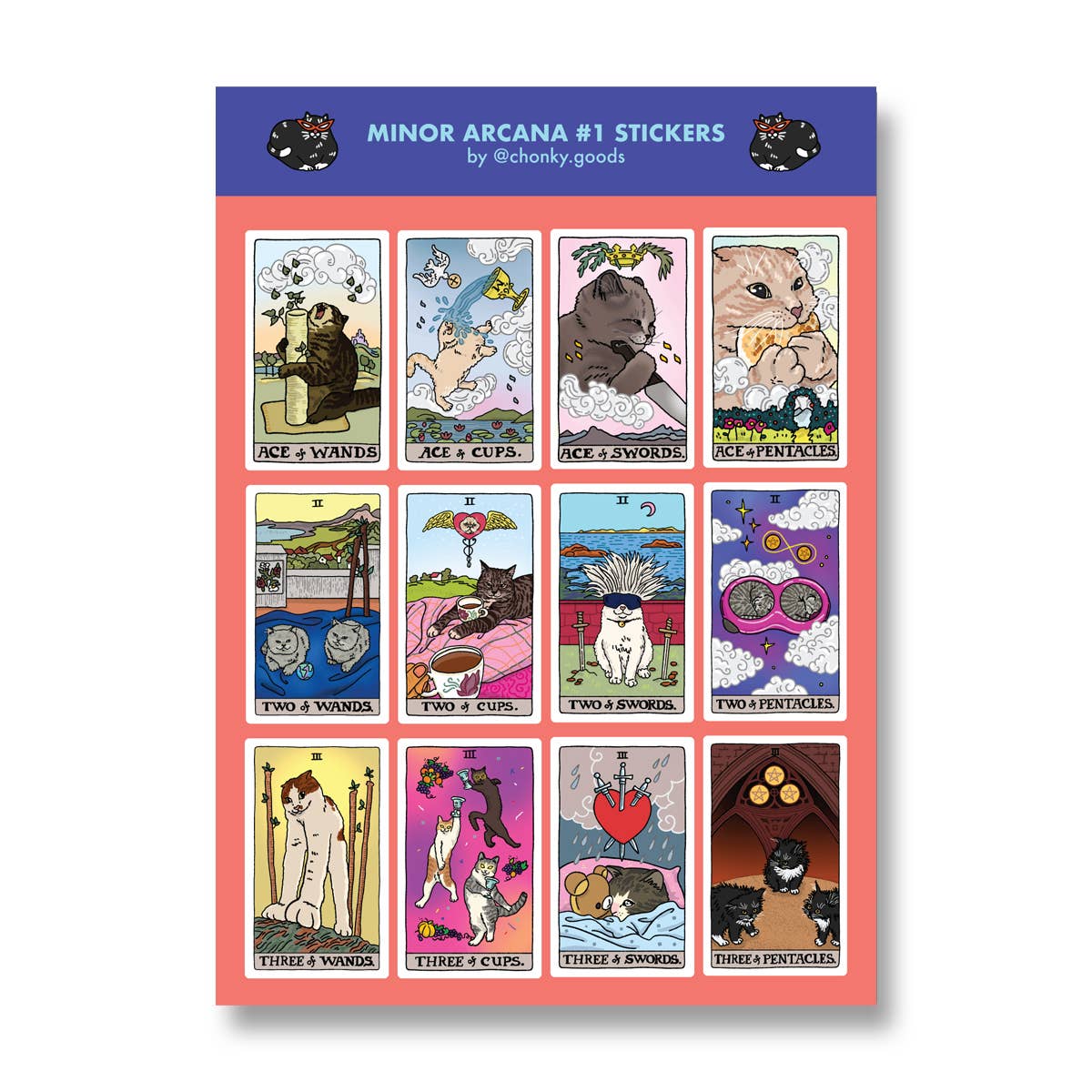 Tarot Cat Sticker Sheets