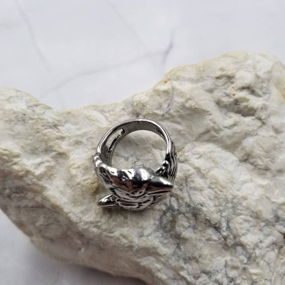 Silver Double Raven Ring