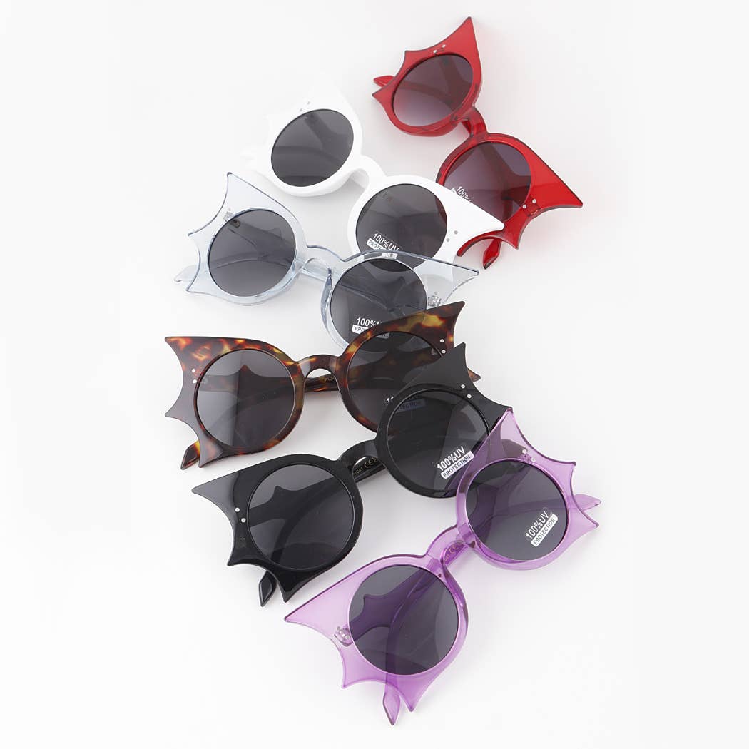 Gothic Morticia Addams Polarized Bat Wing Sunglasses