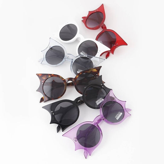 Gothic Morticia Addams Polarized Bat Wing Sunglasses