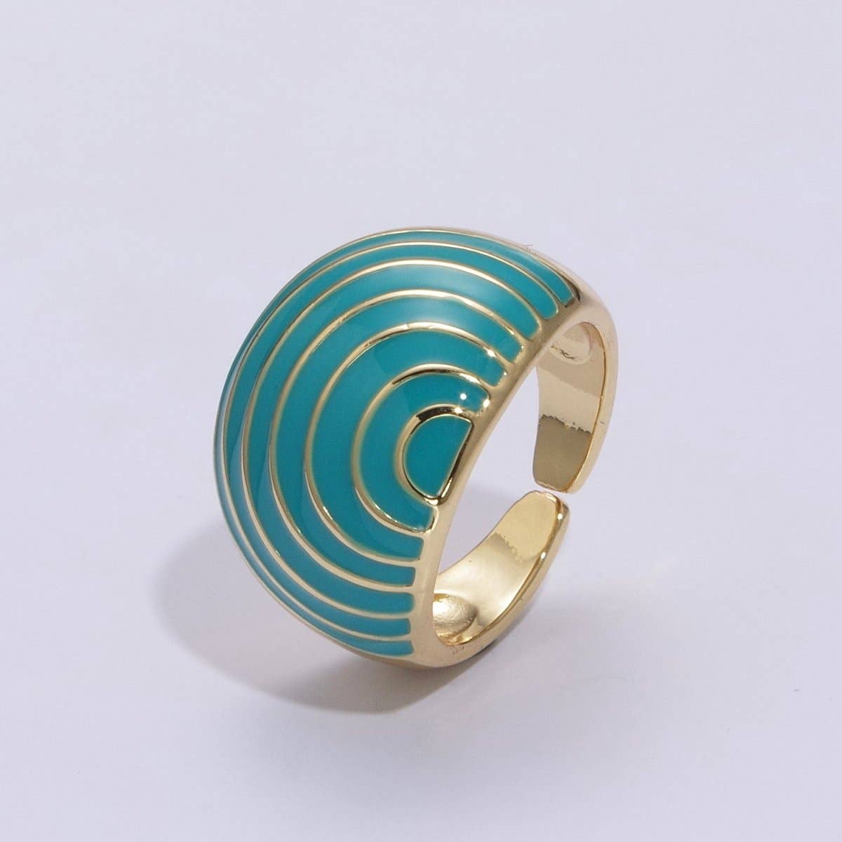 🌈 PRIDE Enamel Rainbow Dome Ring
