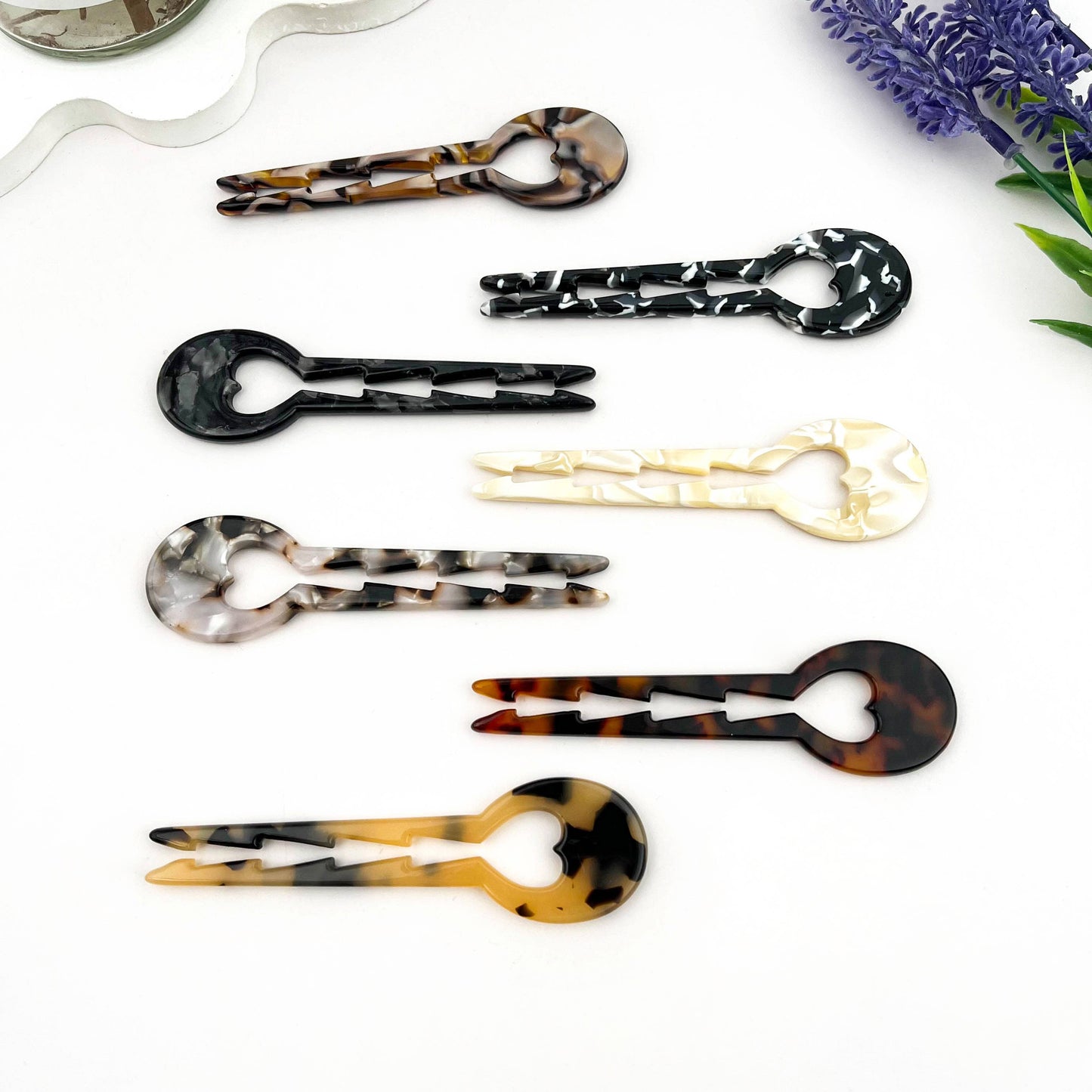 U-Shaped Heart Hair Pin