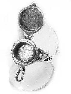 Sterling Silver Man on the Moon Star Poison Ring