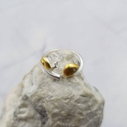 Adjustable Snail and Mushroom Ring