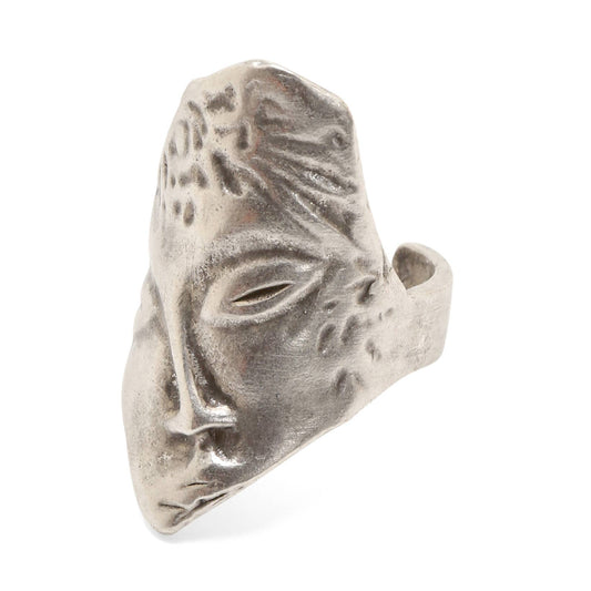 Handmade Face Silver Ring