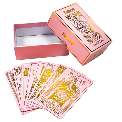 Rider Waite Smith | Rose Gold Tarot & Guide | Classic Tarot Design and Gold Foil