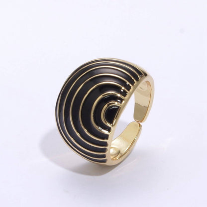 🌈 PRIDE Enamel Rainbow Dome Ring
