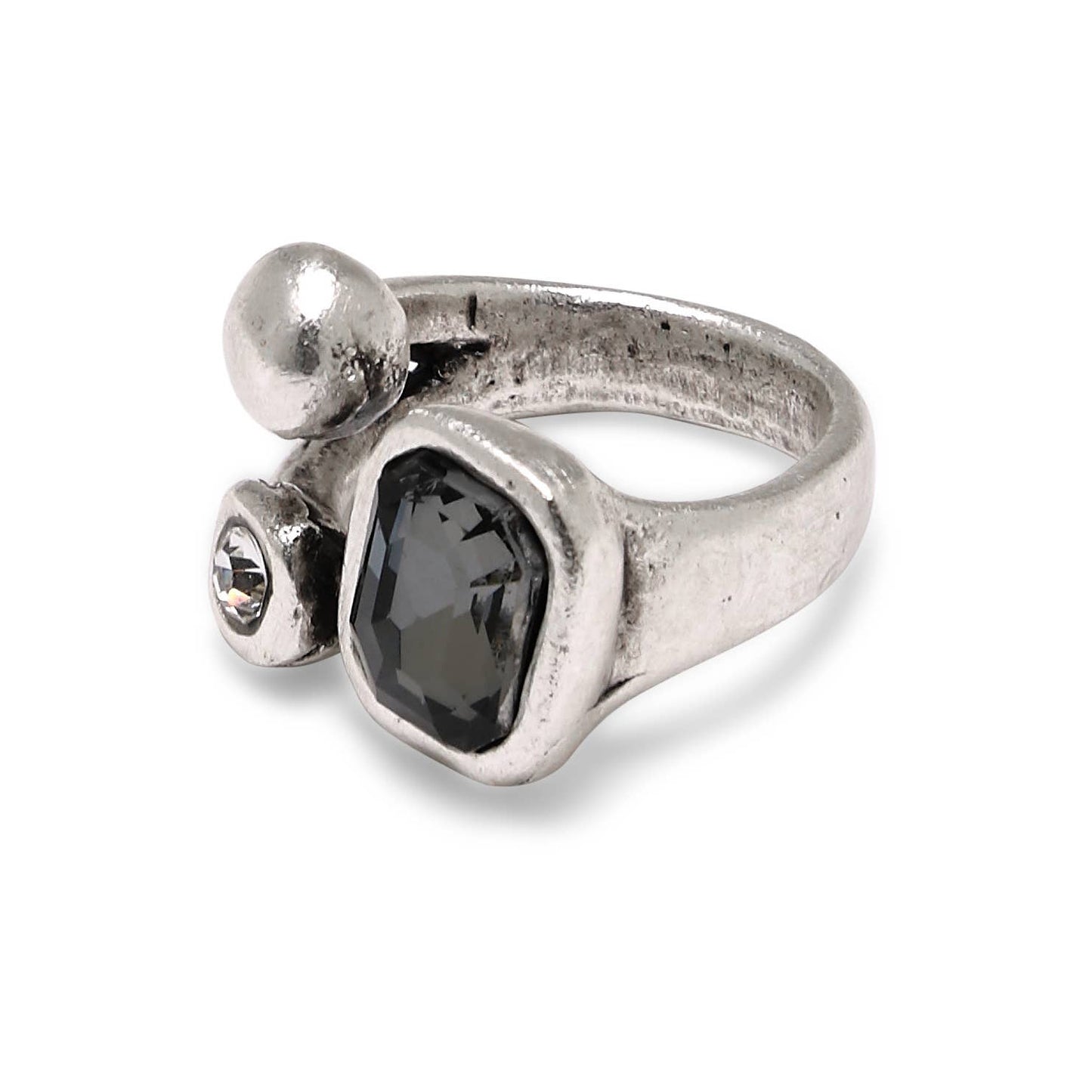 Swarovski Smoky Crystal Handmade Ring